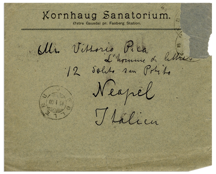 Very Rare Edvard Munch Autograph Letter Signed From the Kornhaug Sanatorium in 1900 -- …I am thinking of traveling to Dresden then, concerning an exhibit of my works…